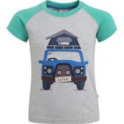T-shirty chłopięce: Frugi ZGREEN RAFE RAGLAN Tshirt z nadrukiem grey marl/truck