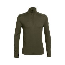 Icebreaker Mens Tech Top LS Half Zip, I301 CARGO / RED / IVY HTHR | XXL. Czerwone swetry męskie Icebreaker, xxl, bez wzorów, bez kołnierzyka, bez kaptura. W wyprzedaży za 601,20 zł.