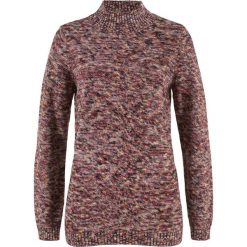 Sweter ze stójką bonprix czerwony kasztanowy - żółty melanż. Czerwone swetry klasyczne damskie bonprix, ze stójką. Za 74,99 zł.