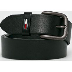 Tommy Jeans - Pasek skórzany. Czarne paski męskie Tommy Jeans, w paski, z jeansu. Za 159,90 zł.