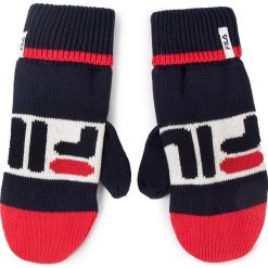 Rękawiczki Męskie FILA - Knitted Mittens 686041 Black Iris/True Red/Bright White G06. Czerwone rękawiczki męskie Fila, bez wzorów, z bawełny. W wyprzedaży za 139,00 zł.