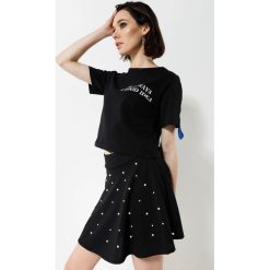 Spódniczki: Czarna Spódnica Retro Dots