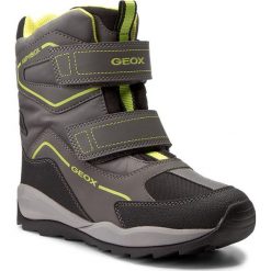Buty zimowe chłopięce: Śniegowce GEOX – J Orizont B B. Abx E J740BE 0FU54 C0666 Grey/Lime