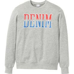 Bluza dresowa bonprix jasnoszary melanż. Szare bluzy męskie bonprix, s, bez wzorów, z bawełny, bez kołnierzyka, bez rękawów, bez kaptura. Za 37,99 zł.