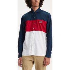 Levi's® Colorblock Pacific Koszula Niebieski Biały. Niebieskie koszule męskie s, w paski, z bawełny, bez kołnierzyka, z długim rękawem. Za 309,95 zł.