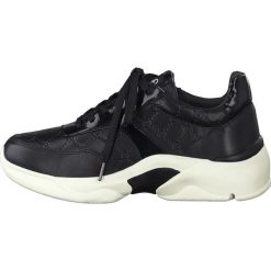 Tamaris tenisówki damskie 23720 36 czarne. Czarne trampki i tenisówki damskie Tamaris, bez wzorów, bez zapięcia. Za 399,90 zł.