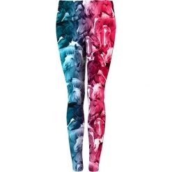 Legginsy we wzory: Legginsy w kolorze niebiesko-różowym