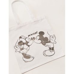 Torebki klasyczne damskie: Materiałowa torba disney – Biały