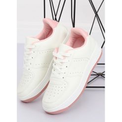 Buty sportowe biało-różowe LV75P PINK. Różowe buty sportowe damskie obuwie damskie, z tkaniny. Za 76,43 zł.