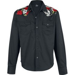 Banned Alternative Skull Rose Koszula czarny. Czarne koszule męskie marki Banned Alternative, xl, bez wzorów, z koszulowym kołnierzykiem, z długim rękawem. Za 184,90 zł.