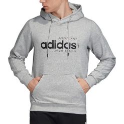 Adidas Brilliant Basics M Hoodie EI4621. Szare bluzy męskie Adidas, s, bez wzorów, z bawełny, bez kołnierzyka, bez rękawów, bez kaptura. W wyprzedaży za 199,99 zł.
