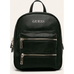 Guess Jeans - Plecak. Czarne plecaki damskie Guess Jeans, z aplikacjami, z jeansu. Za 599,90 zł.