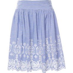 Spódnica mini Guess Embroidery W92D89 WBKC0. Niebieskie spódniczki damskie Guess, z aplikacjami, z bawełny, mini. W wyprzedaży za 239,00 zł.