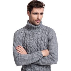 Sweter BERNARDO SWPR000182. Szare swetry męskie Giacomo Conti, m, bez wzorów, z wełny, z golfem, bez kaptura. Za 299,00 zł.