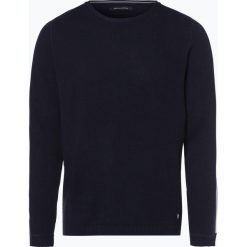 Marc O'Polo - Sweter męski, niebieski. Niebieskie swetry męskie marki Marc O'Polo, m, w paski, z dzianiny, polo, bez kaptura. Za 179,95 zł.