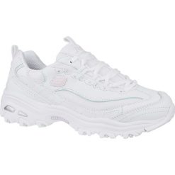 Skechers D'Lites Sparkling Rain 149060-WLPK buty sneakers damskie białe 38. Białe buty sportowe damskie Skechers, bez wzorów, ze skóry, sportowe, na fitness i siłownię. W wyprzedaży za 259,99 zł.