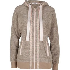 Bluza rozpinana z polaru w ludowym stylu bonprix brunatny melanż. Pomarańczowe bluzy damskie bonprix, bez wzorów, z polaru, bez rękawów, bez kaptura. Za 134,99 zł.