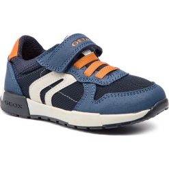 Sneakersy GEOX - J Alfier B. C J846NC 014AF C4218 S Navy/Dk Orange. Niebieskie trampki chłopięce Geox, bez wzorów, ze skóry ekologicznej, na rzepy. W wyprzedaży za 169,00 zł.
