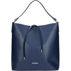Skórzana torebka w kolorze granatowym - (S)32 x (W)33 x (G)16 cm. Niebieskie torebki klasyczne damskie Wojas, bez wzorów, ze skóry, bez dodatków. W wyprzedaży za 289,95 zł.