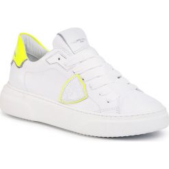Sneakersy PHILIPPE MODEL - Temple BYLD FV01 Neon Blanc Jaune. Białe półbuty damskie Philippe Model, bez wzorów, ze skóry, bez obcasa, na płaskiej podeszwie, bez zapięcia. W wyprzedaży za 809,00 zł.