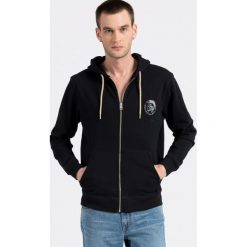 Diesel - Bluza. Czarne bluzy męskie rozpinane Diesel, l, z bawełny, z kapturem. Za 329,90 zł.