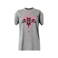 T-shirt Bat Power. Szare t-shirty męskie Piekuo, xl, z nadrukiem, z tkaniny, klasyczne, z okrągłym kołnierzem. Za 49,00 zł.