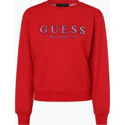 Guess Jeans - Damska bluza nierozpinana, czerwony. Czerwone bluzy damskie Guess Jeans, s, z aplikacjami, z bawełny, bez rękawów, bez kaptura. Za 309,95 zł.