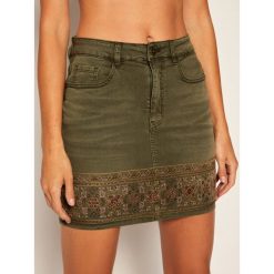 Spódnica jeansowa Desigual Fal_Osaka 20WWFN03. Zielone spódniczki damskie Desigual, bez wzorów, z jeansu. Za 449,00 zł.