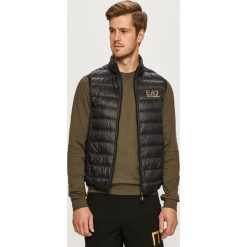 EA7 Emporio Armani - Bezrękawnik puchowy. Niebieskie płaszcze męskie EA7 Emporio Armani, s, bez wzorów, z materiału, bez kaptura. Za 649,90 zł.