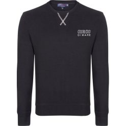 Giorgio Di Mare bluza męska GI6051015 L czarna. Czarne bluzy męskie Giorgio di Mare, m, bez wzorów, z okrągłym kołnierzem, bez rękawów, bez kaptura. Za 189,00 zł.
