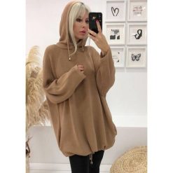 Damska bluza LIMARA BEIGE. Brązowe bluzy damskie IVET, bez wzorów, z dzianiny, bez rękawów. W wyprzedaży za 59,00 zł.