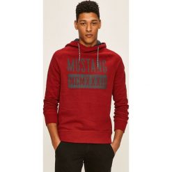 Mustang - Bluza. Brązowe bluzy męskie Mustang, s, z nadrukiem, z bawełny, z kapturem, bez rękawów, z kapturem. Za 269,90 zł.