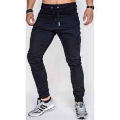 SPODNIE MĘSKIE JOGGERY P391 - GRANATOWE. Niebieskie joggery męskie Ombre Clothing. Za 53,00 zł.