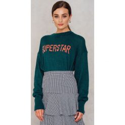 Swetry klasyczne damskie: Colourful Rebel Sweter z dzianiny Sophie Superstar – Green