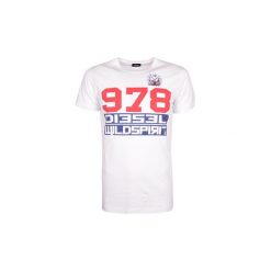 T-shirty z krótkim rękawem Diesel 00SUNH-0091B-100. Białe t-shirty męskie Diesel, xxl, bez wzorów, bez kołnierzyka, krótkie. Za 139,00 zł.