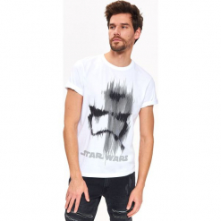 T-SHIRT STAR WARS. Białe t-shirty męskie marki Mustang, m, z bawełny. Za 69,99 zł.