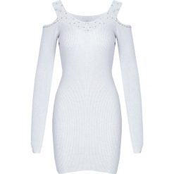 Jasnoszara Sukienka Summer Of Love. Szare sukienki dzianinowe marki Born2be, l. Za 59,99 zł.