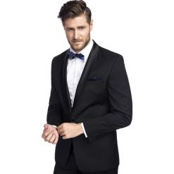 Marynarka ROBERTO GGCS900131. Czarne marynarki męskie Giacomo Conti, m, bez wzorów, z wełny, eleganckie. Za 1099,00 zł.