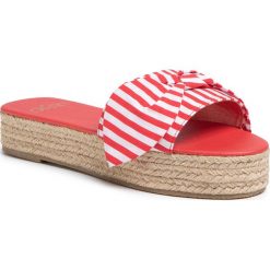 Espadryle LIU JO - Ciabattina Zeppa Bea VA0191 T4467 Bco Ottico/Allarm B3683. Czerwone espadryle damskie Liu Jo, bez wzorów, ze skóry ekologicznej, bez obcasa. W wyprzedaży za 269,00 zł.