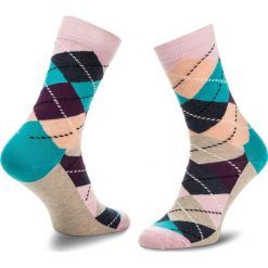 Skarpety Wysokie Unisex HAPPY SOCKS - ARY01-3003 Kolorowy. Szare skarpetki damskie marki Happy Socks, bez wzorów, z elastanu. Za 34,90 zł.