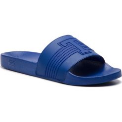 Klapki TOMMY HILFIGER - Th Seasonal Pool Slide FM0FM02077 Mazarine Blue 440. Niebieskie klapki męskie TOMMY HILFIGER, bez wzorów, ze skóry ekologicznej. Za 229,00 zł.