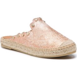 Espadryle KANNA - 19KV9560 Cometa Rame. Różowe espadryle damskie Kanna, bez wzorów, ze skóry, bez obcasa. W wyprzedaży za 239,00 zł.