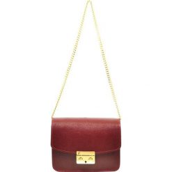 Torebki klasyczne damskie: Skórzana torebka „Anabelle” w kolorze bordowym – 20 x 15 x 8 cm