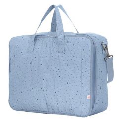 Torba w kolorze niebieskim - (S)50 x (W)38 x (G)18 cm. Niebieskie torby podróżne z materiału. W wyprzedaży za 159,95 zł.