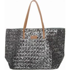 Shopper bag damskie: Shopper bag w kolorze srebrno-szarym – 54 x 34 x 19 cm