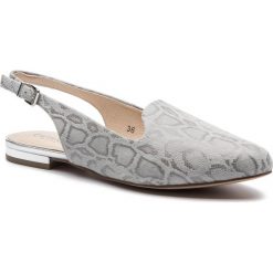 Sandały CAPRICE - 9-29400-22 Lt Grey Snake 255. Szare klapki damskie Caprice, bez wzorów, ze skóry, bez obcasa, na obcasie. Za 199,90 zł.