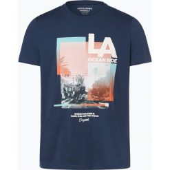 Jack & Jones - T-shirt męski, niebieski. Niebieskie t-shirty męskie Jack & Jones, s, z nadrukiem, z bawełny, bez kołnierzyka. Za 59,95 zł.