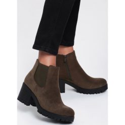 Khaki Botki Ainsley. Zielone botki dziewczęce Inny, za kostkę, bez zapięcia. Za 109,99 zł.