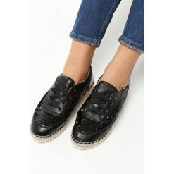 Espadryle damskie: Czarne Espadryle Rich And Fame