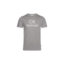 T-shirty z krótkim rękawem Calvin Klein Jeans K10K102581 COTTON FRONT LOGO. Szare t-shirty męskie Calvin Klein Jeans, xl, bez wzorów, z jeansu, bez kołnierzyka, krótkie. Za 122,52 zł.